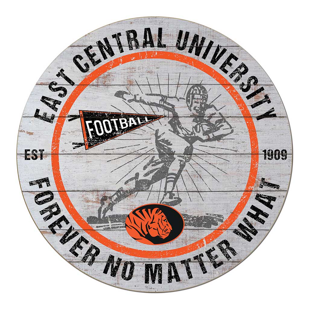 20x20 Throwback Weathered Circle East Central University Tigers