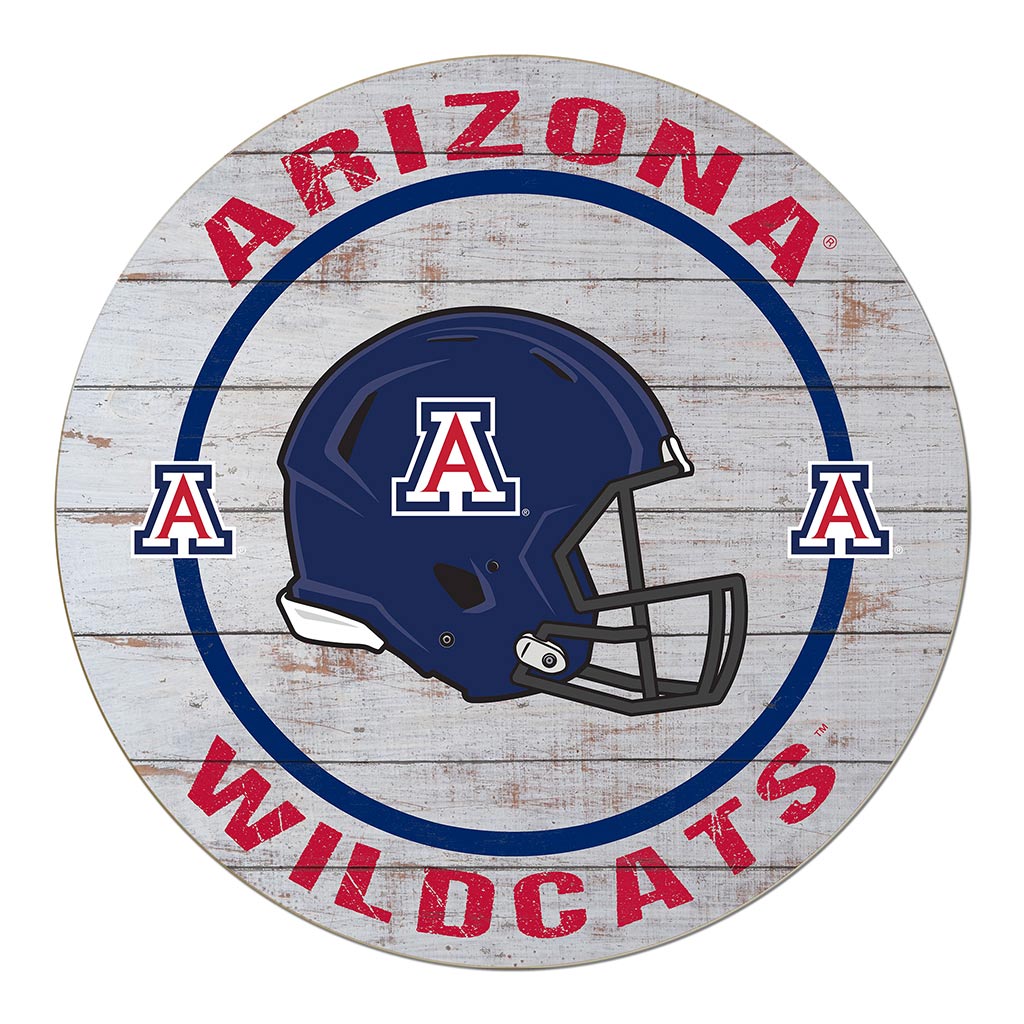 20x20 Weathered Helmet Sign Arizona Wildcats