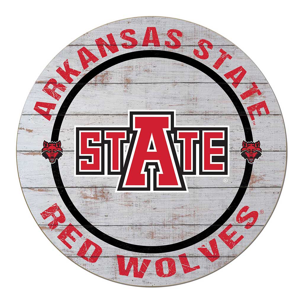 20x20 Weathered Helmet Sign Arkansas State Red Wolves