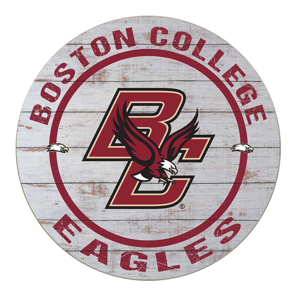 20x20 Weathered Helmet Sign Boston College Eagles