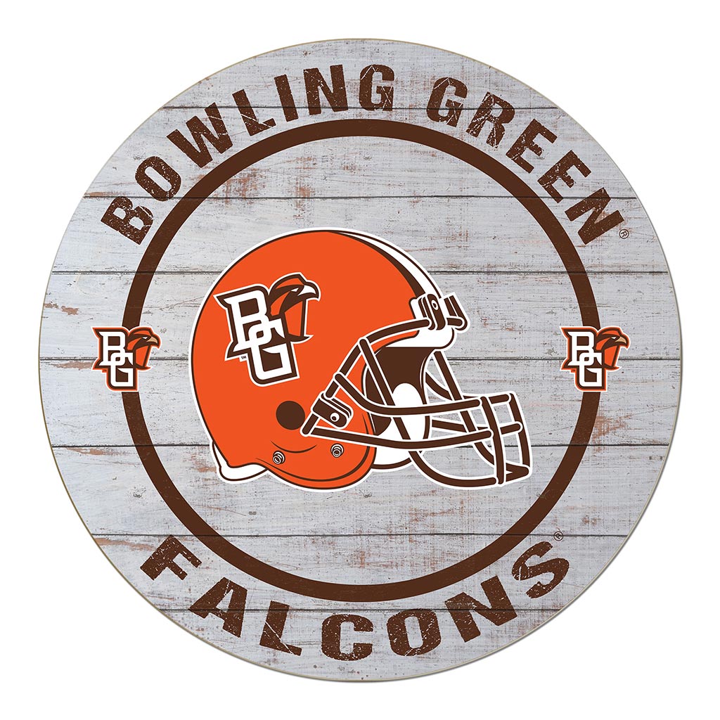 20x20 Weathered Helmet Sign Bowling Green Falcons