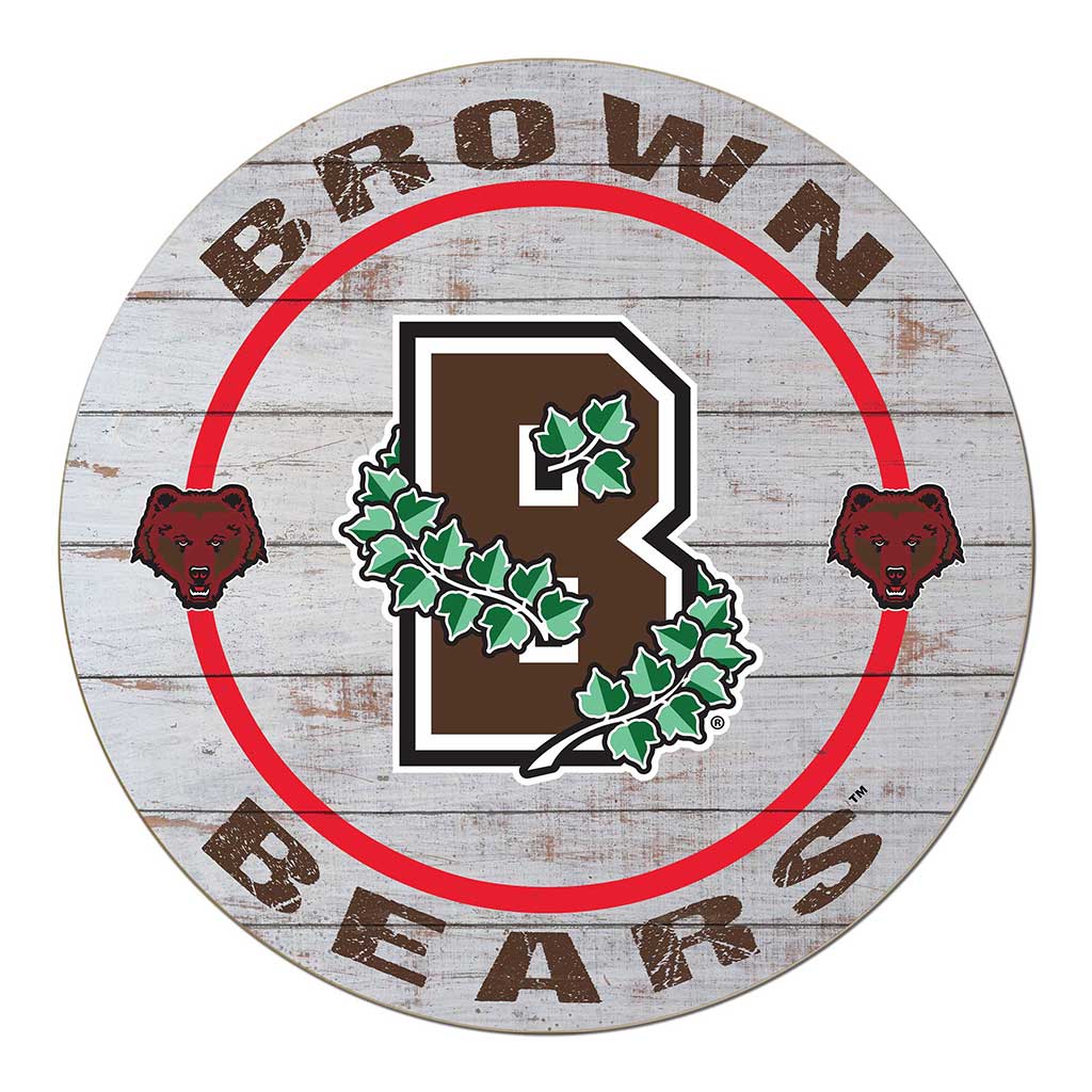 20x20 Weathered Helmet Sign Brown University Bears