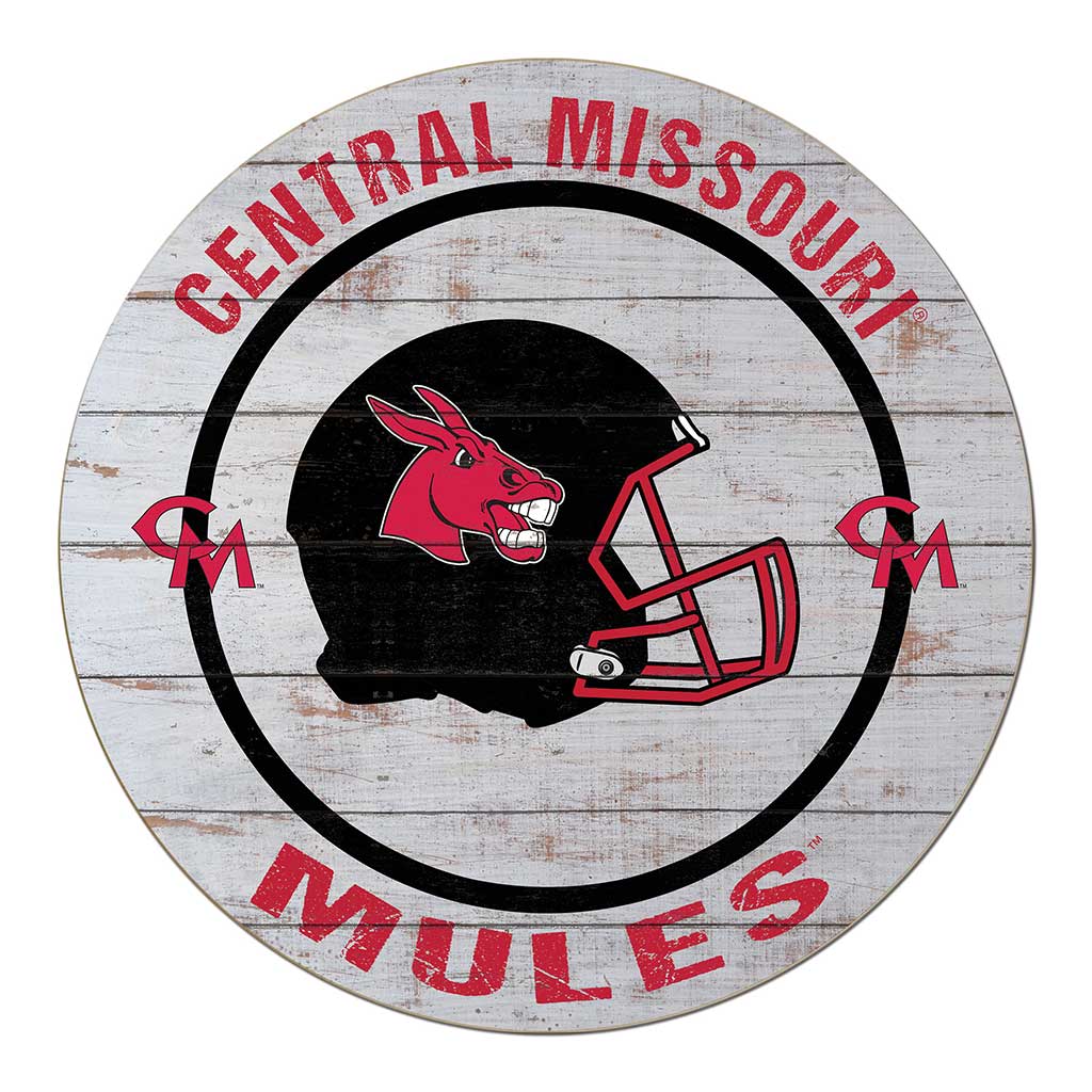 20x20 Weathered Helmet Sign Central Missouri Mules