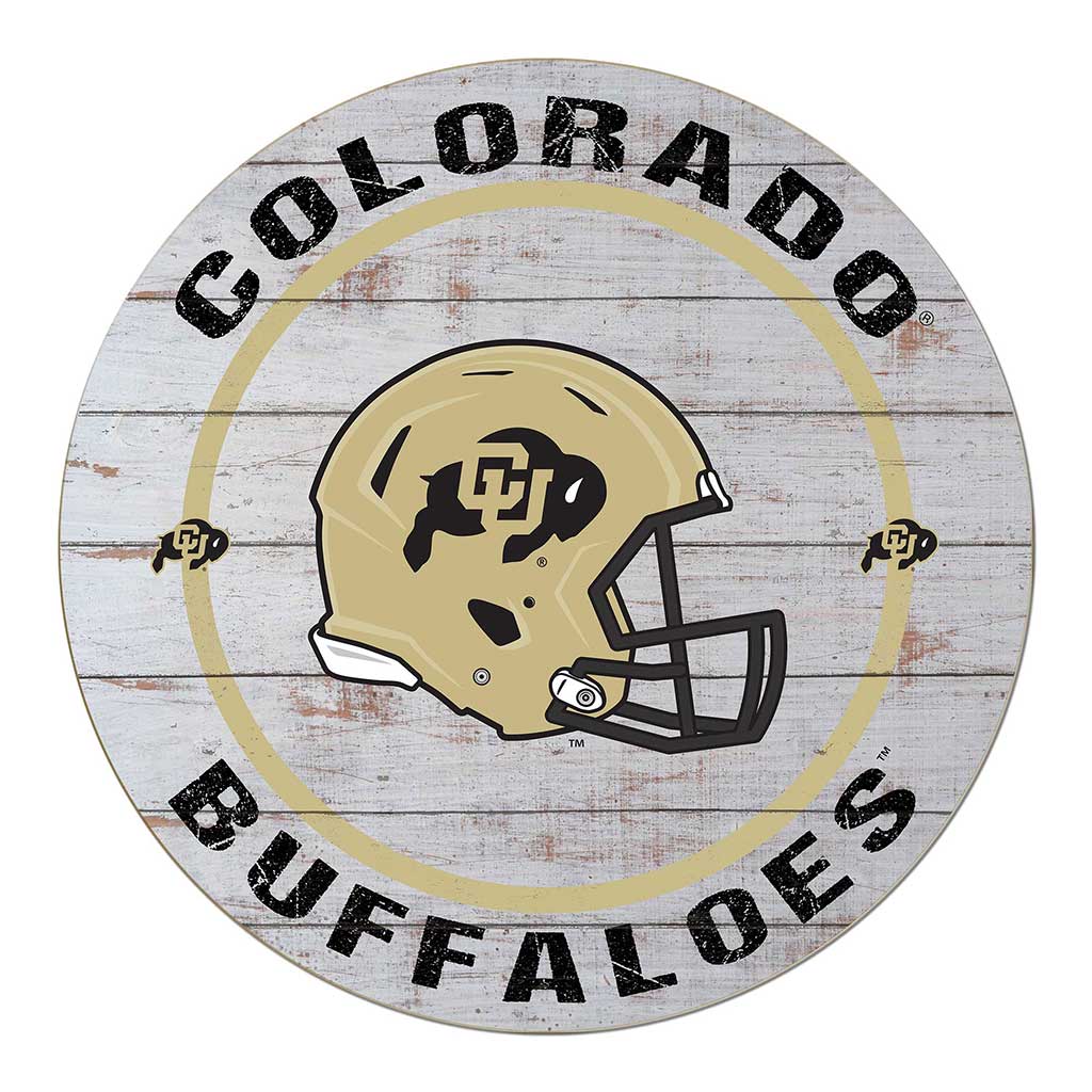 20x20 Weathered Helmet Sign Colorado (Boulder) Buffaloes