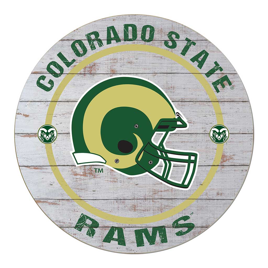 20x20 Weathered Helmet Sign Colorado State-Ft. Collins Rams