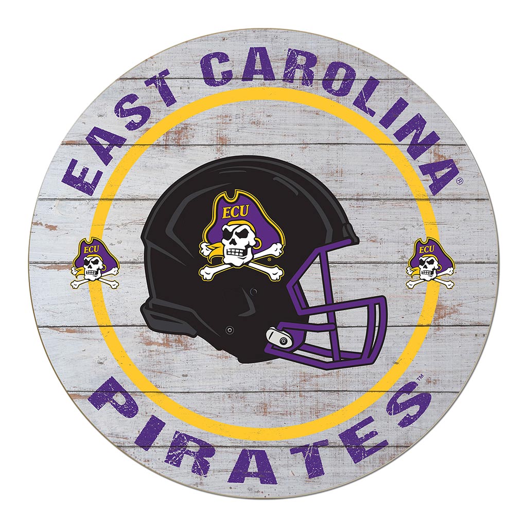20x20 Weathered Helmet Sign East Carolina Pirates
