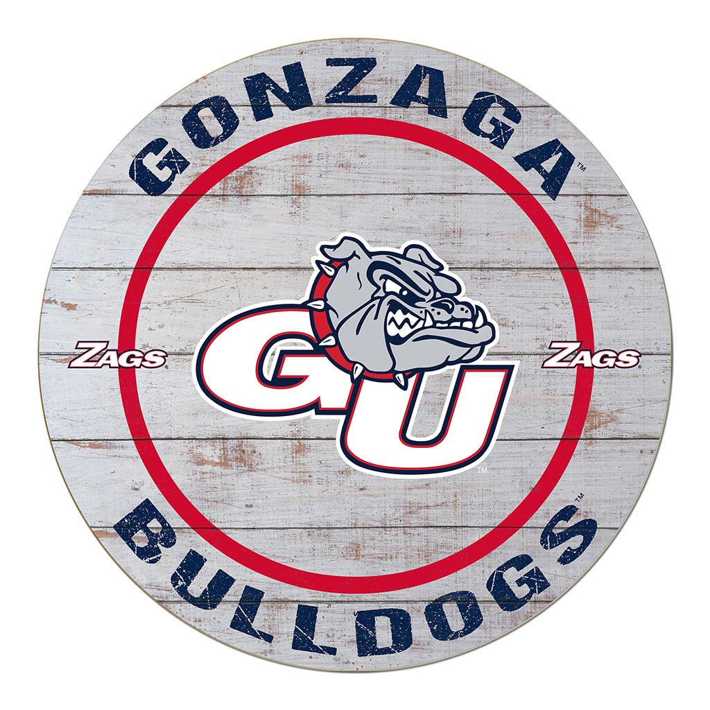20x20 Weathered Helmet Sign Gonzaga Bulldogs