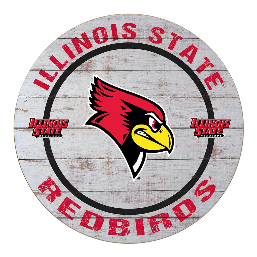 20x20 Weathered Helmet Sign Illinois State Redbirds