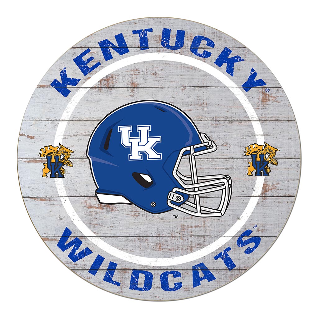 20x20 Weathered Helmet Sign Kentucky Wildcats