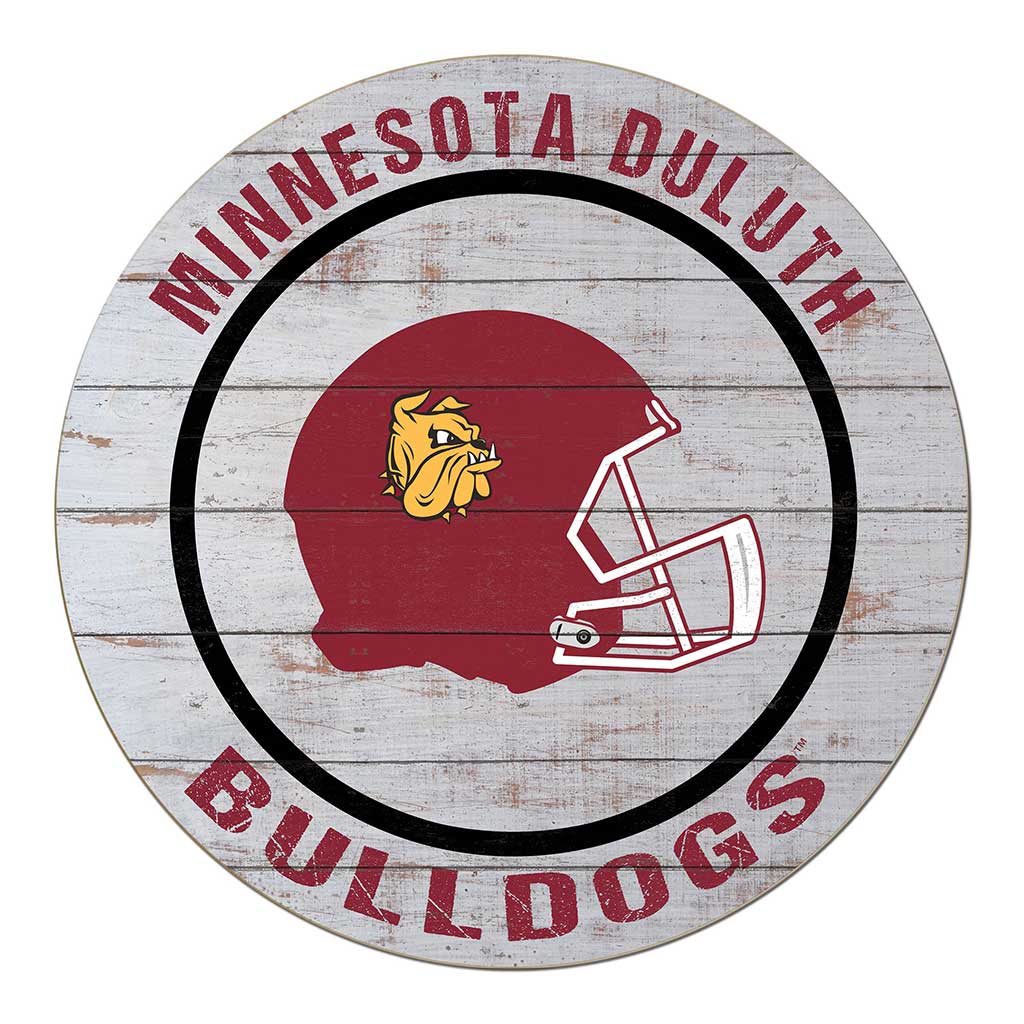 20x20 Weathered Helmet Sign Minnesota (Duluth) Bulldogs