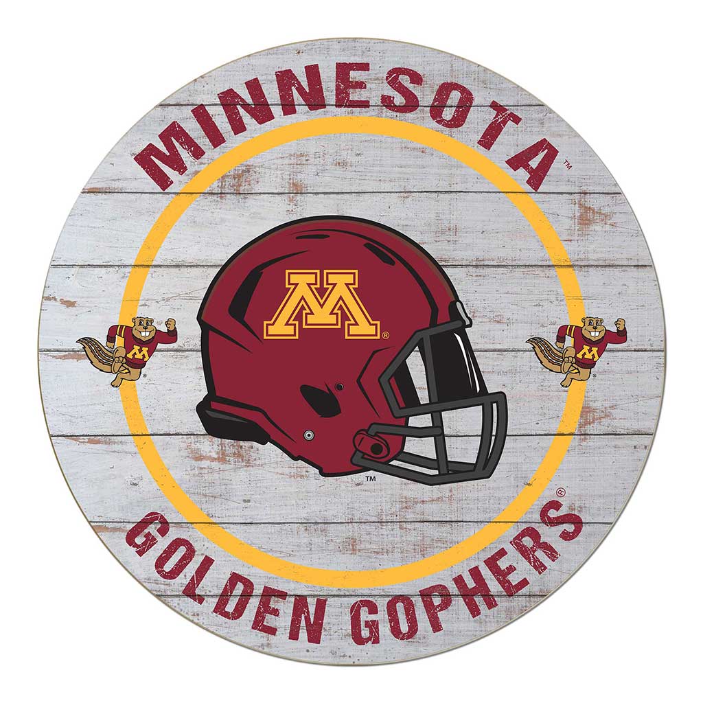 20x20 Weathered Helmet Sign Minnesota Golden Gophers