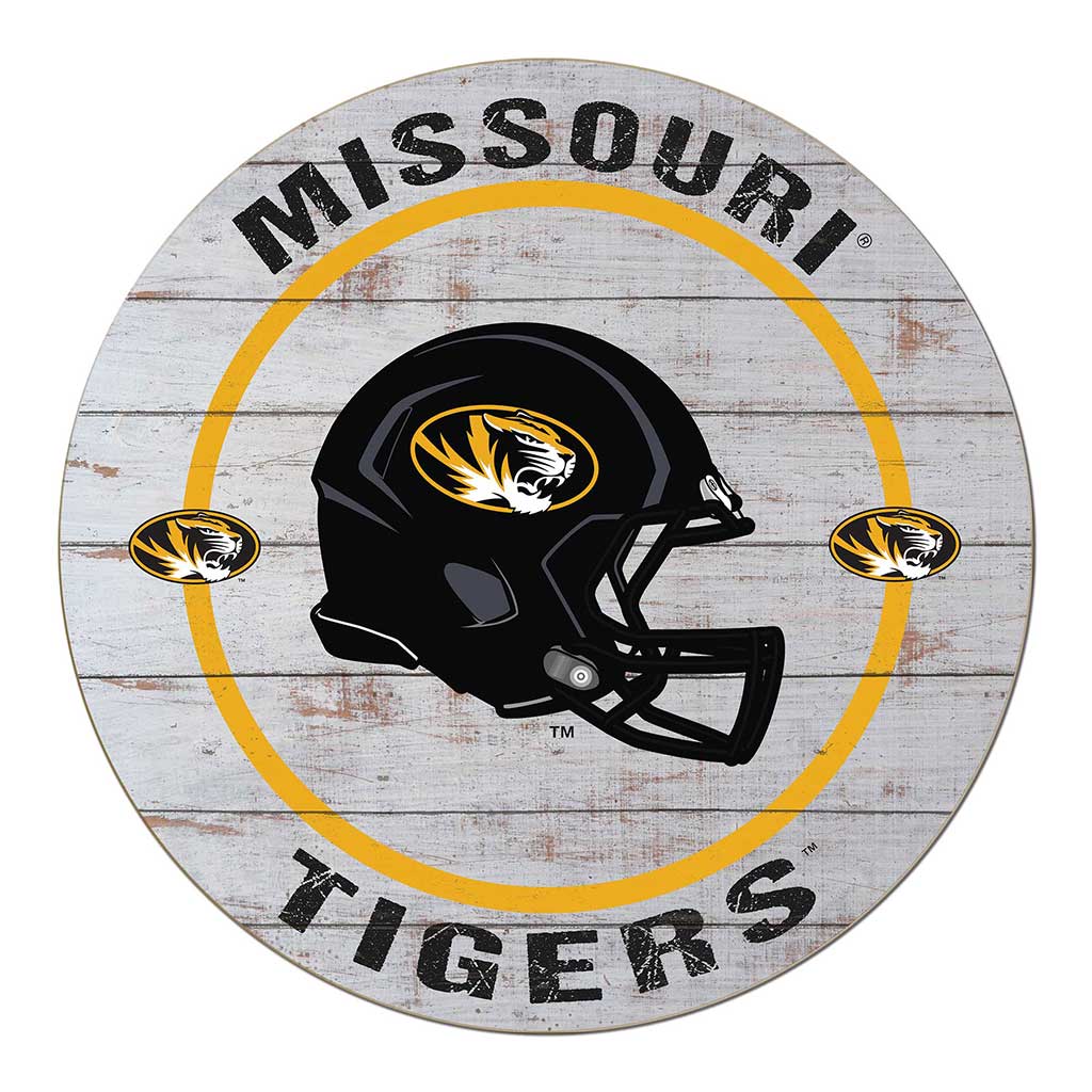 20x20 Weathered Helmet Sign Missouri Tigers