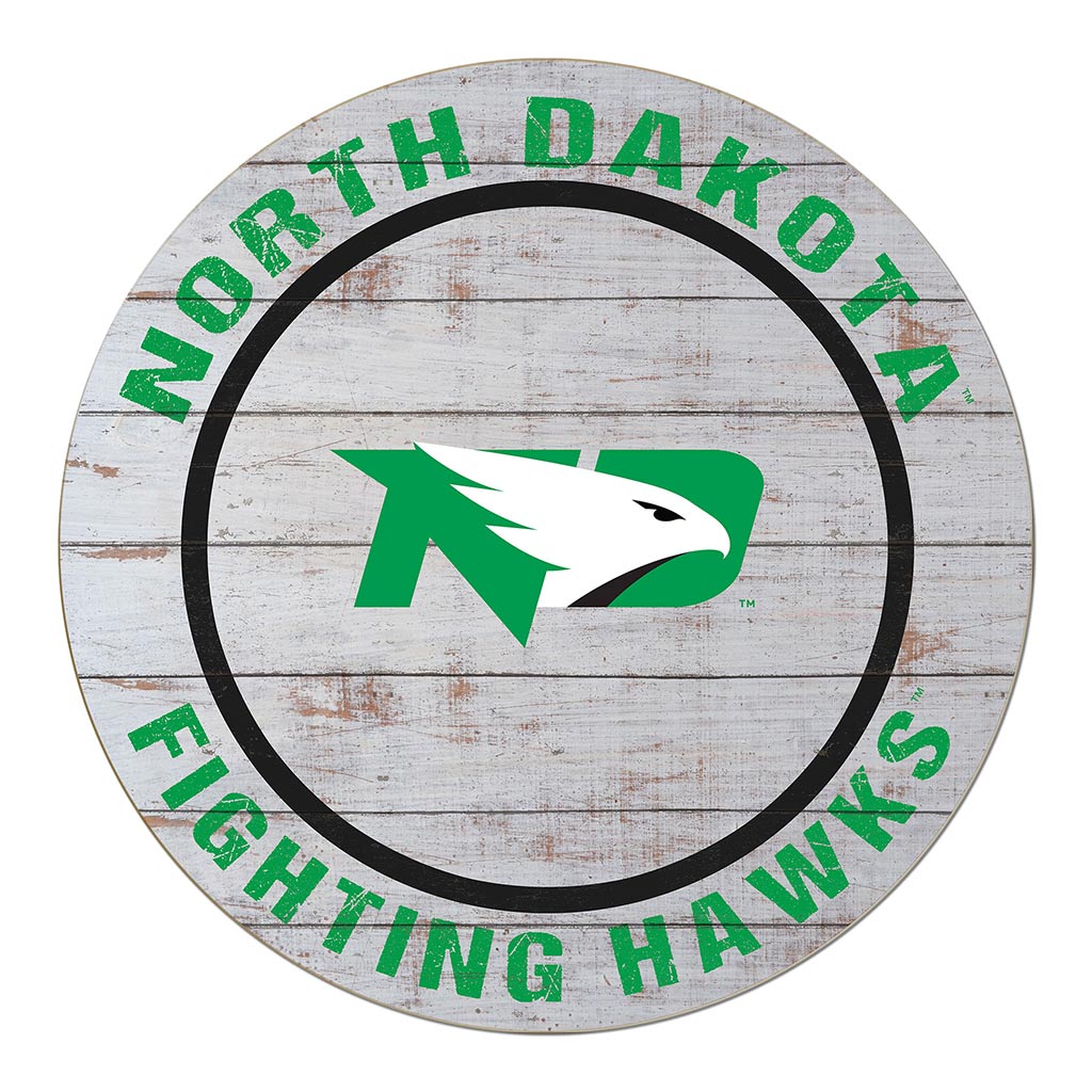 20x20 Weathered Helmet Sign North Dakota Fighting Hawks