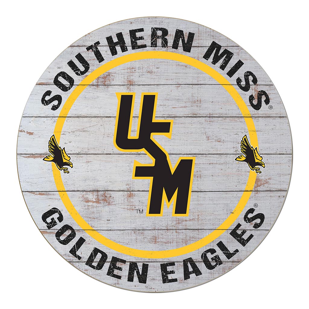 20x20 Weathered Helmet Sign Southern Mississippi Golden Eagles