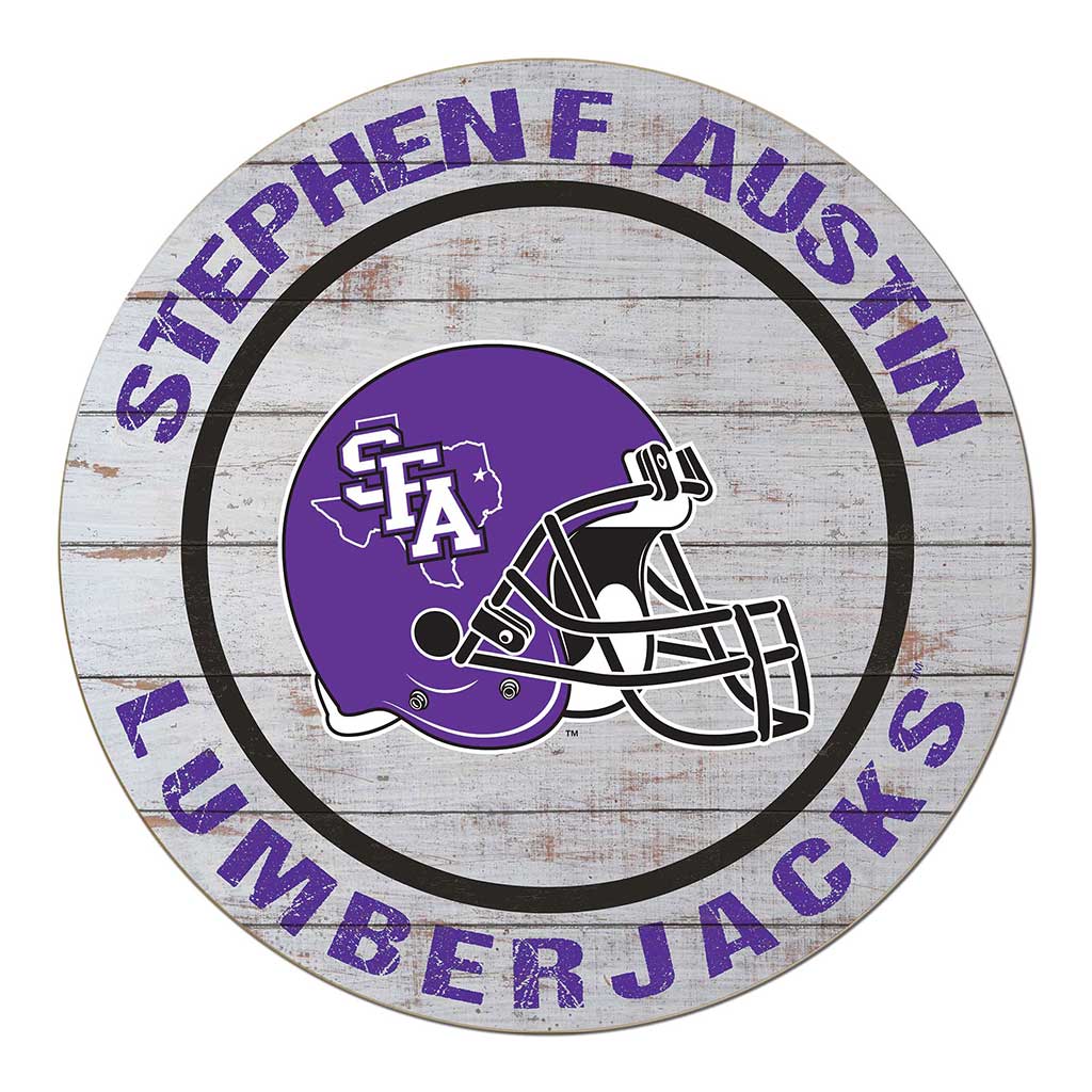 20x20 Weathered Helmet Sign Stephen F Austin Lumberjacks