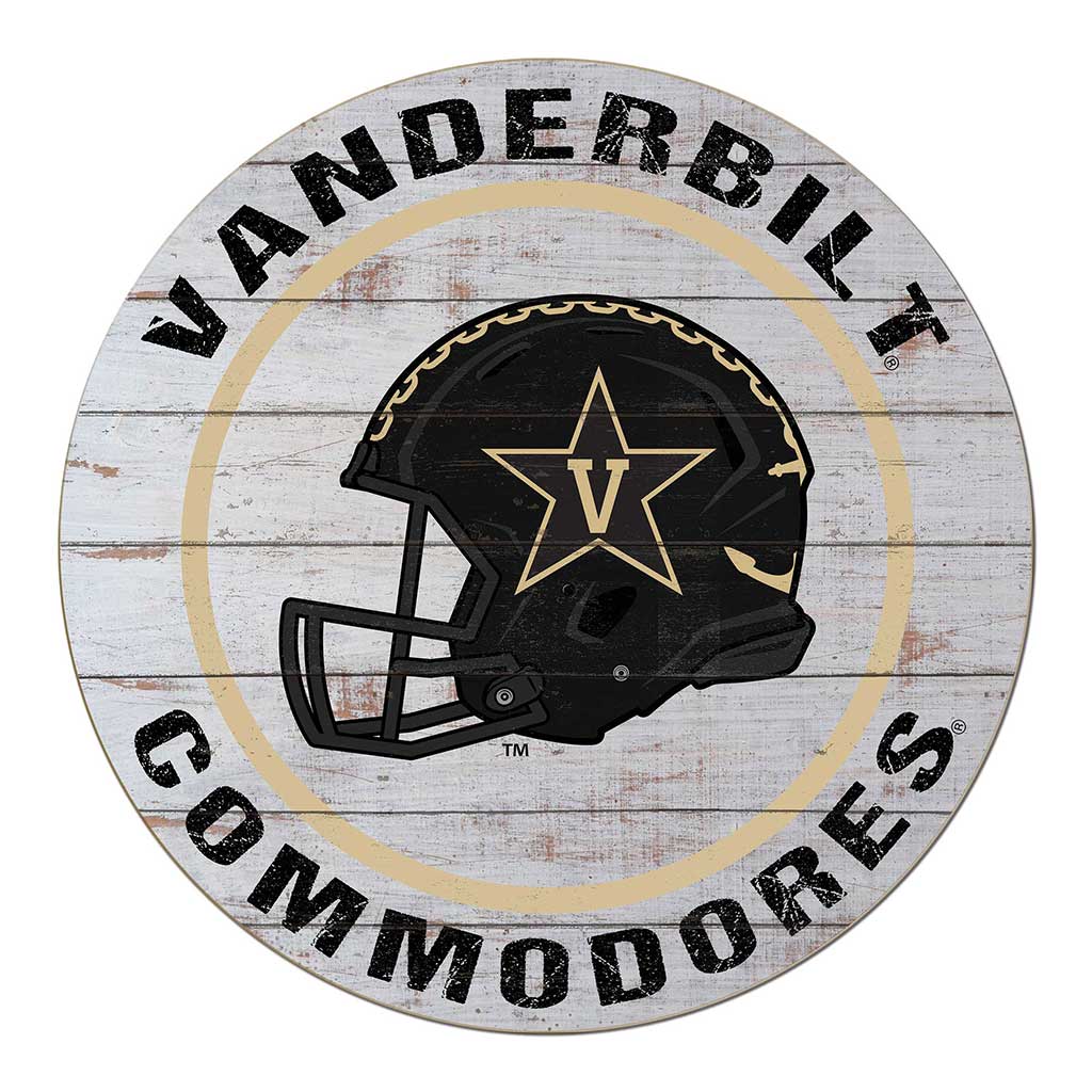 20x20 Weathered Helmet Sign Vanderbilt Commodores