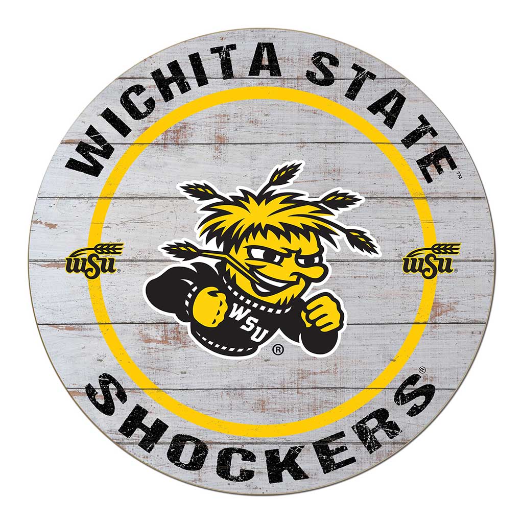 20x20 Weathered Helmet Sign Wichita State Shockers