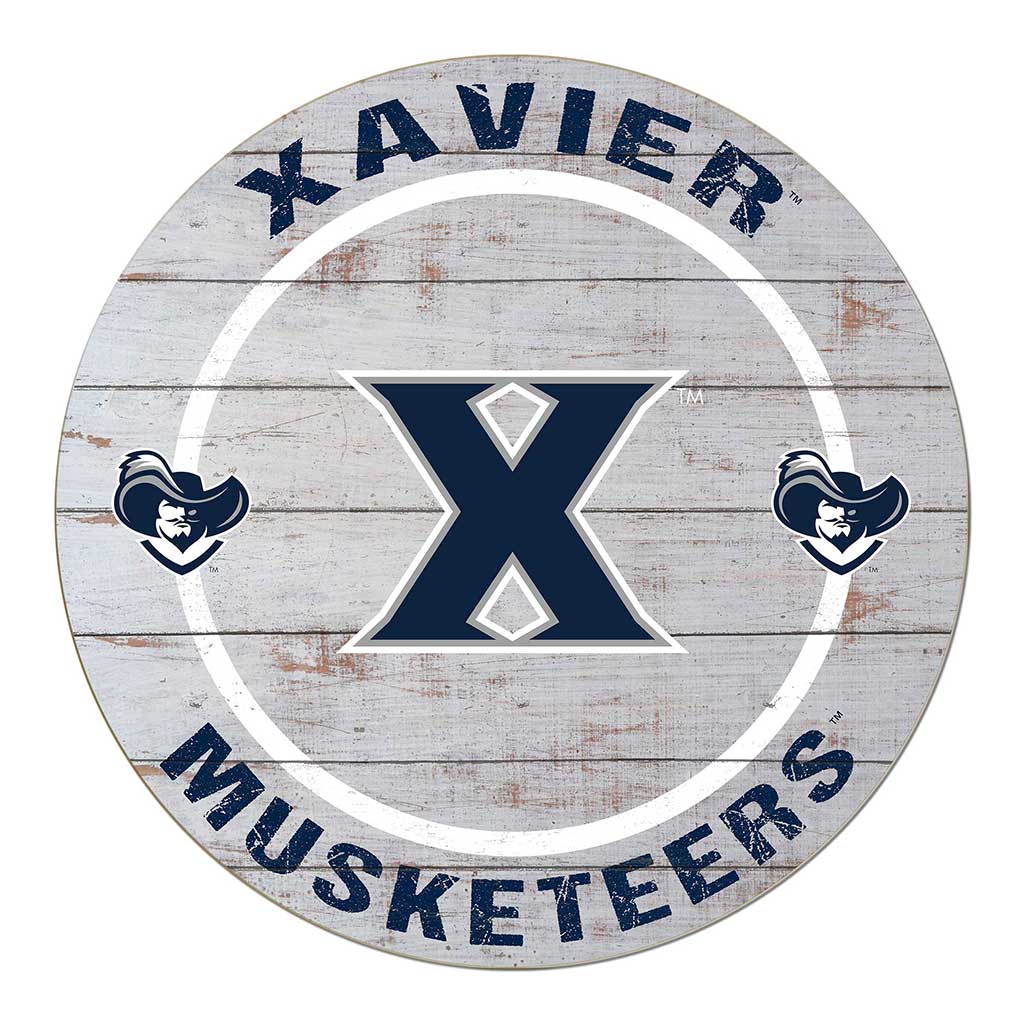 20x20 Weathered Helmet Sign Xavier Ohio Musketeers
