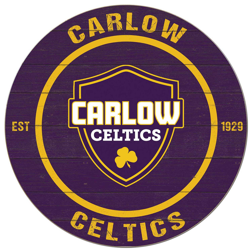 20x20 Weathered Colored Circle Carlow University Celtics