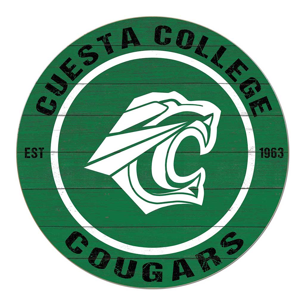 20x20 Weathered Colored Circle Cuesta College Cougars