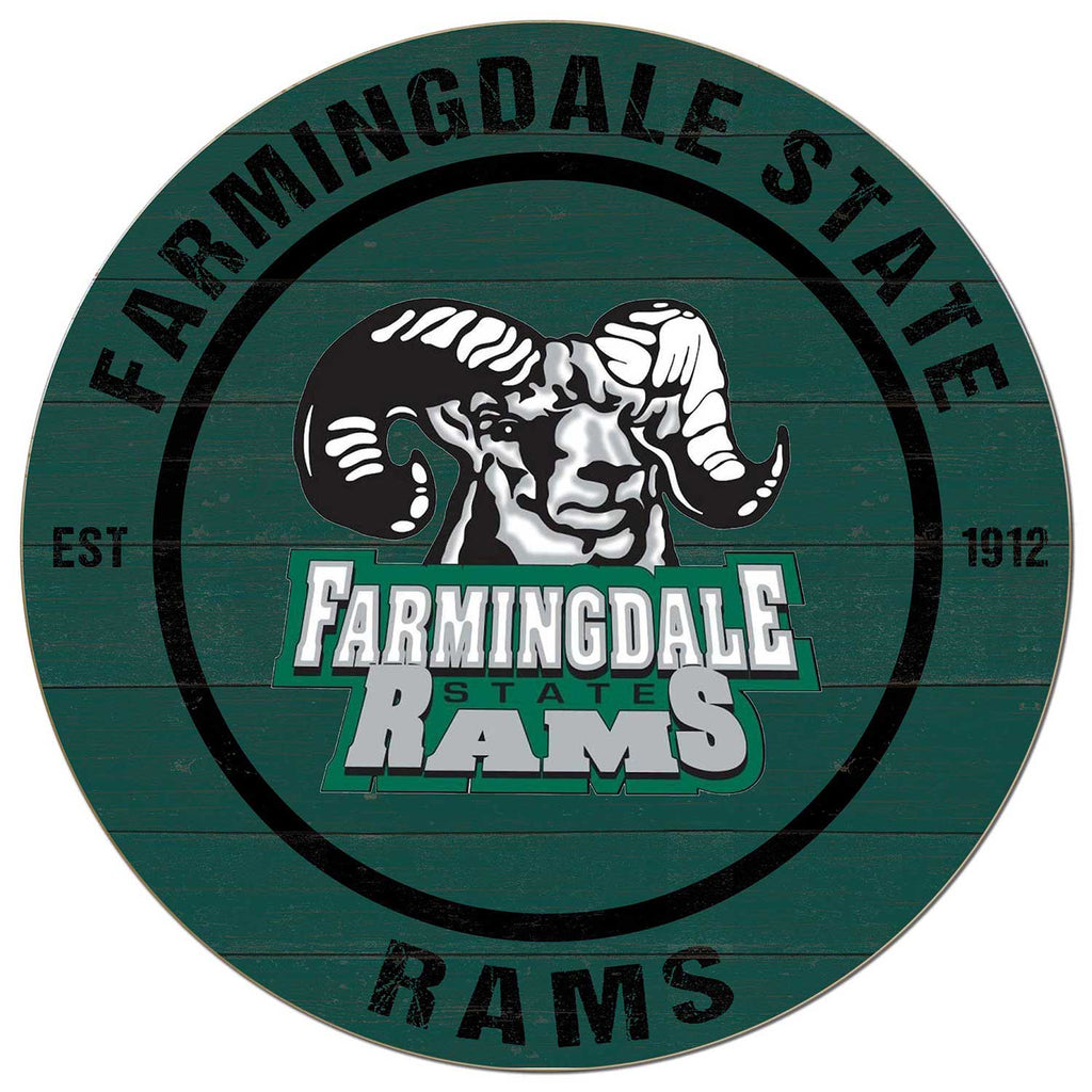 20x20 Weathered Colored Circle Farmingdale State College (SUNY) Rams