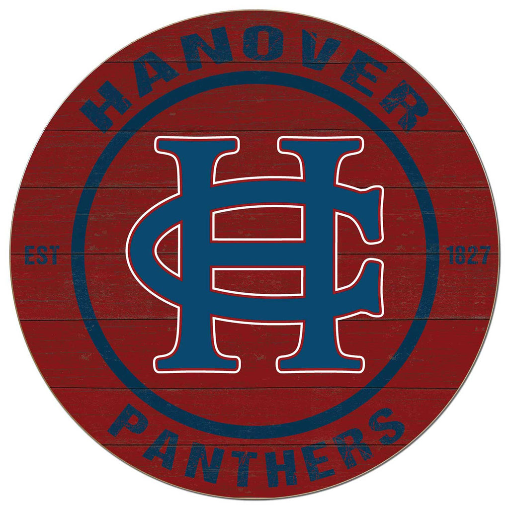 20x20 Weathered Colored Circle Hanover College Panthers