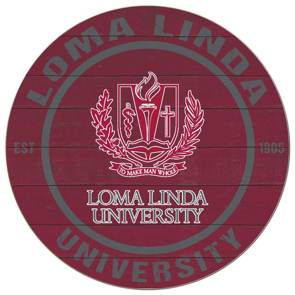 20x20 Weathered Colored Circle Loma Linda University
