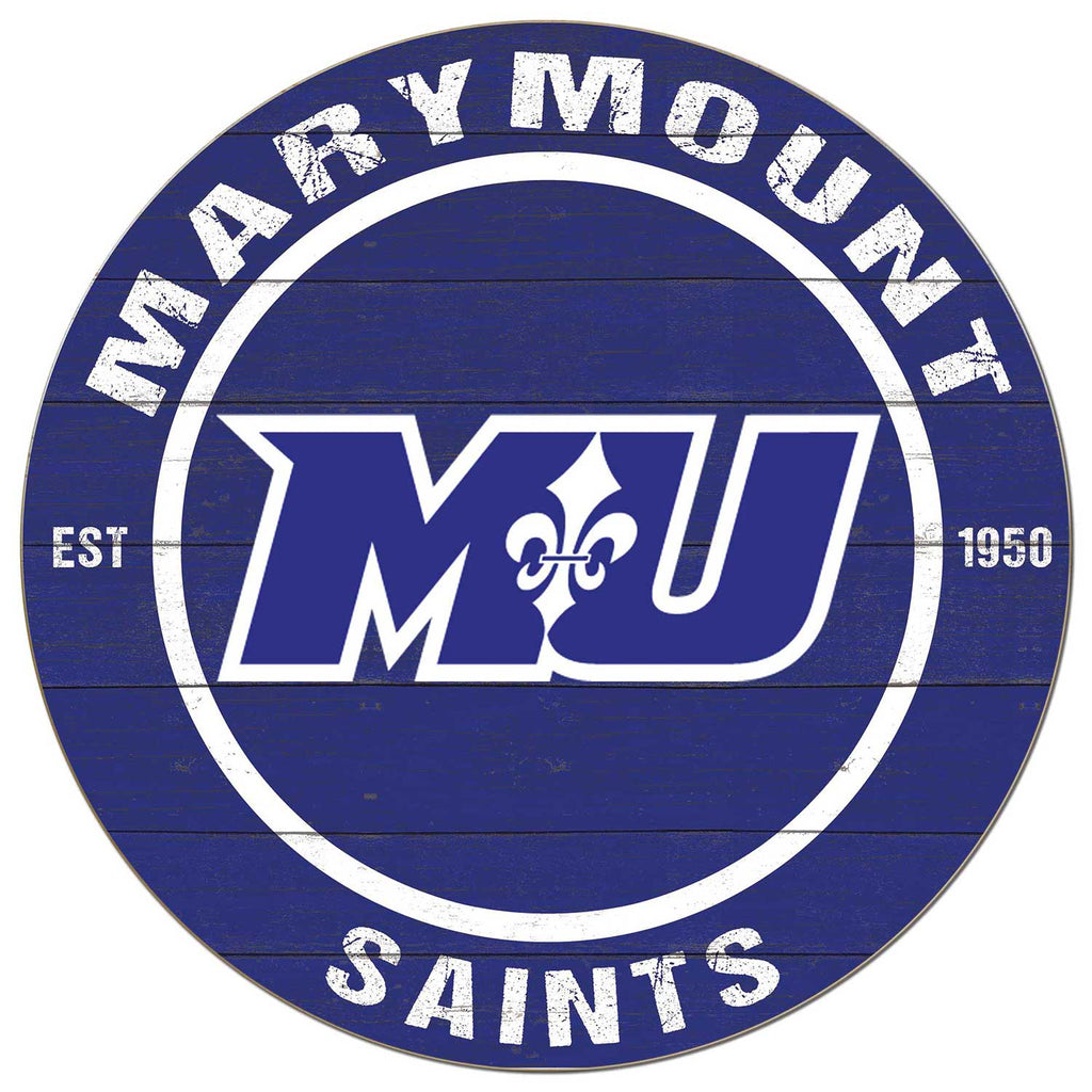 20x20 Weathered Colored Circle Marymount University Saints