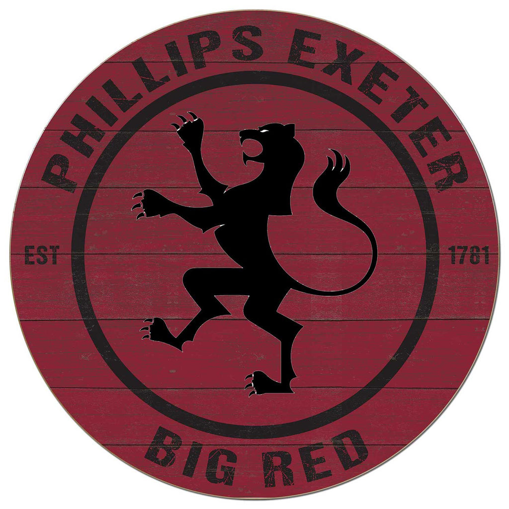 20x20 Weathered Colored Circle Phillips Exeter Academy Big Reds