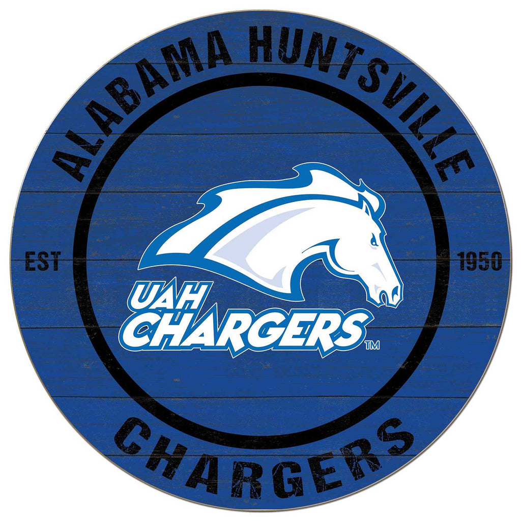20x20 Weathered Colored Circle Alabama Huntsville Chargers