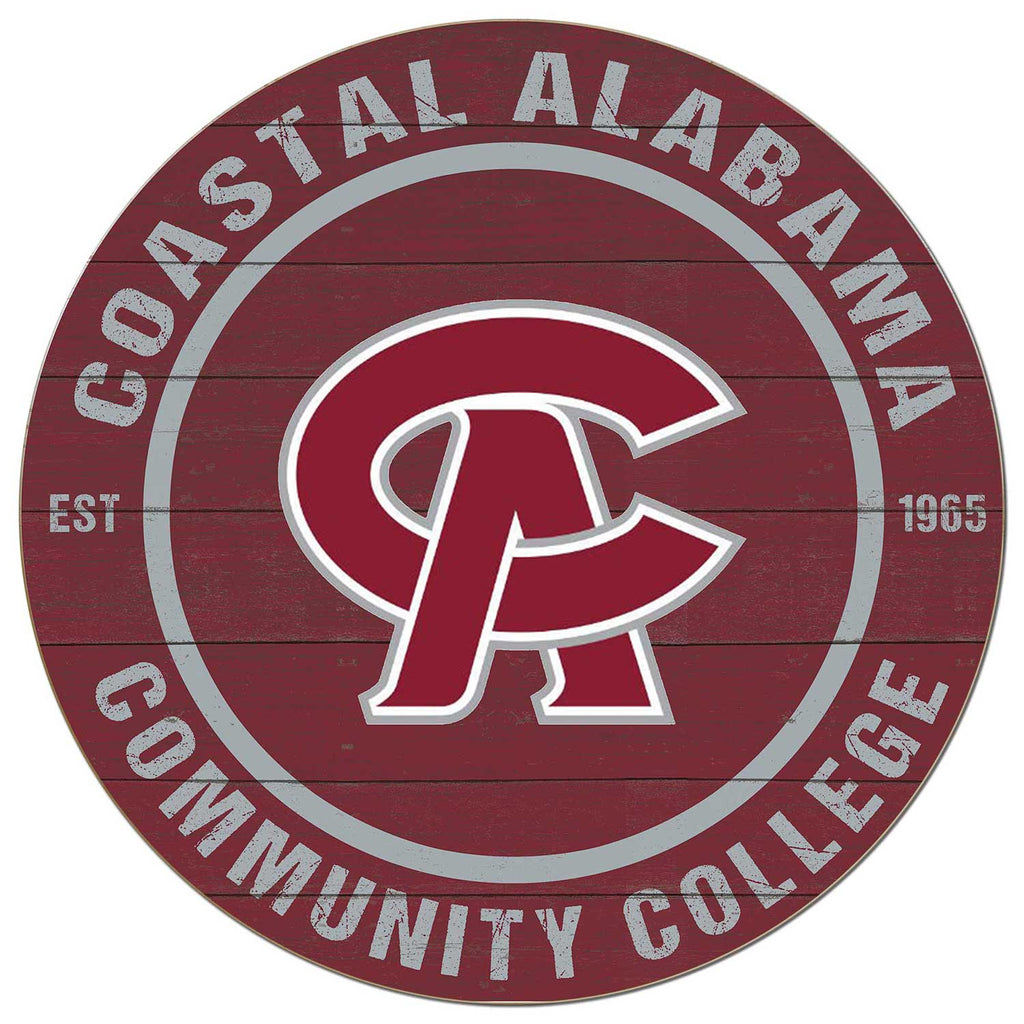 20x20 Weathered Colored Circle Coastal Alabama Community College
