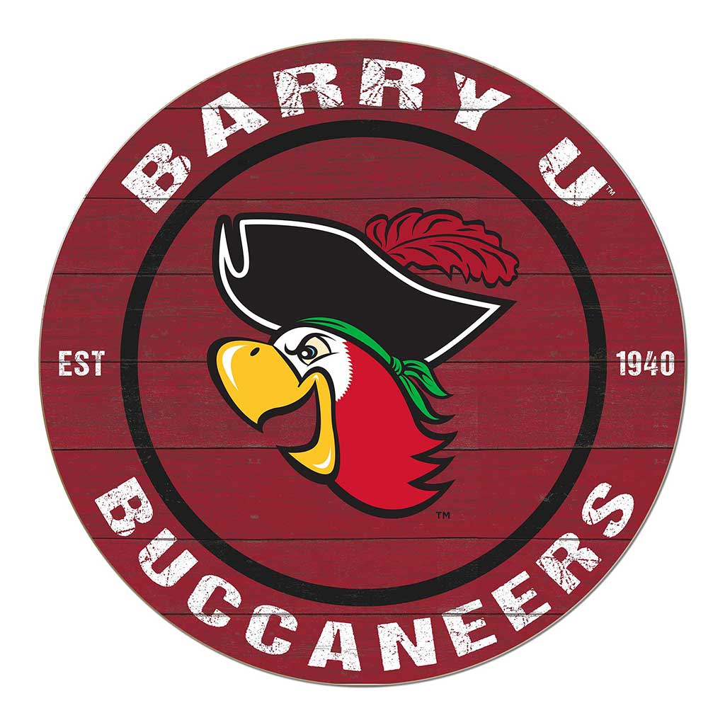 20x20 Weathered Colored Circle Barry Buccaneers