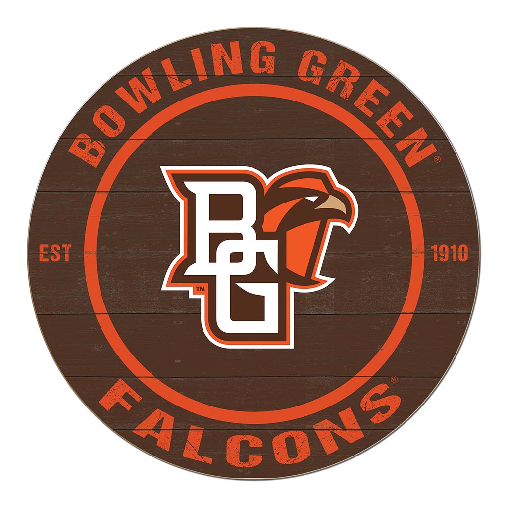 20x20 Weathered Colored Circle Bowling Green Falcons