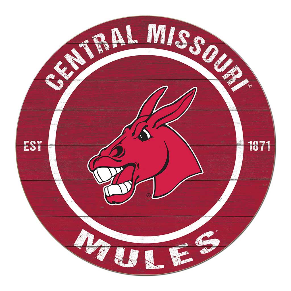 20x20 Weathered Colored Circle Central Missouri Mules
