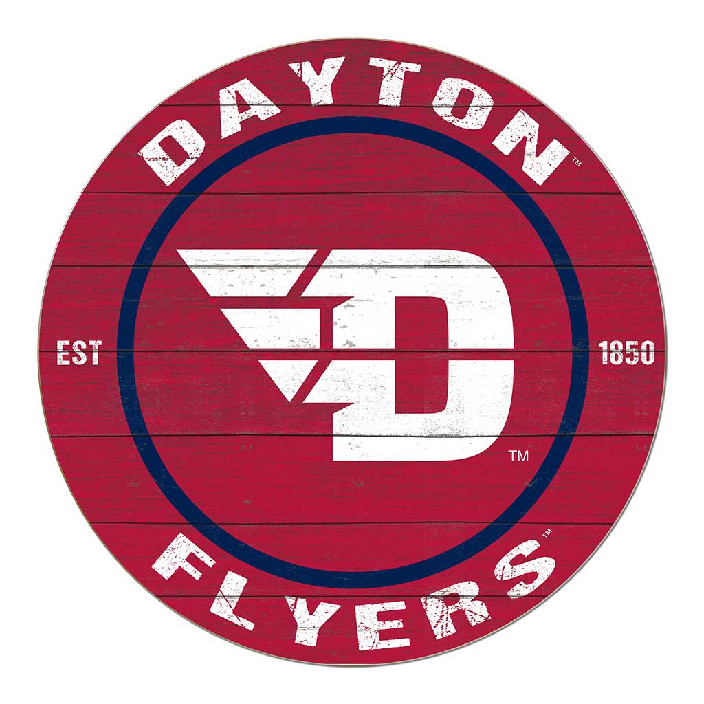 20x20 Weathered Colored Circle Dayton Flyers