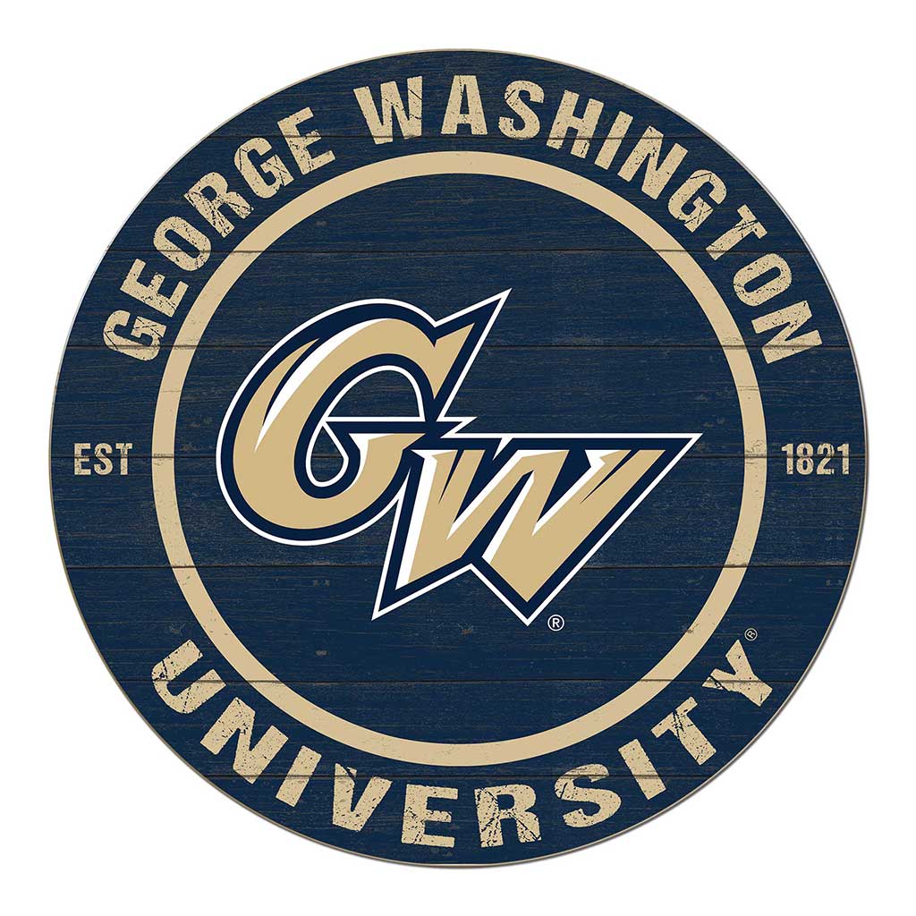 20x20 Weathered Colored Circle George Washington Univ Colonials