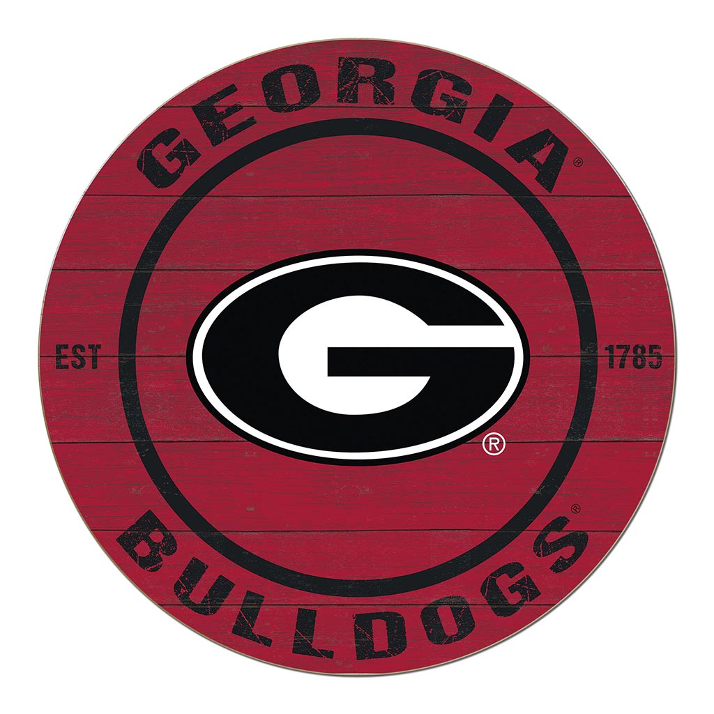 20x20 Weathered Colored Circle Georgia Bulldogs