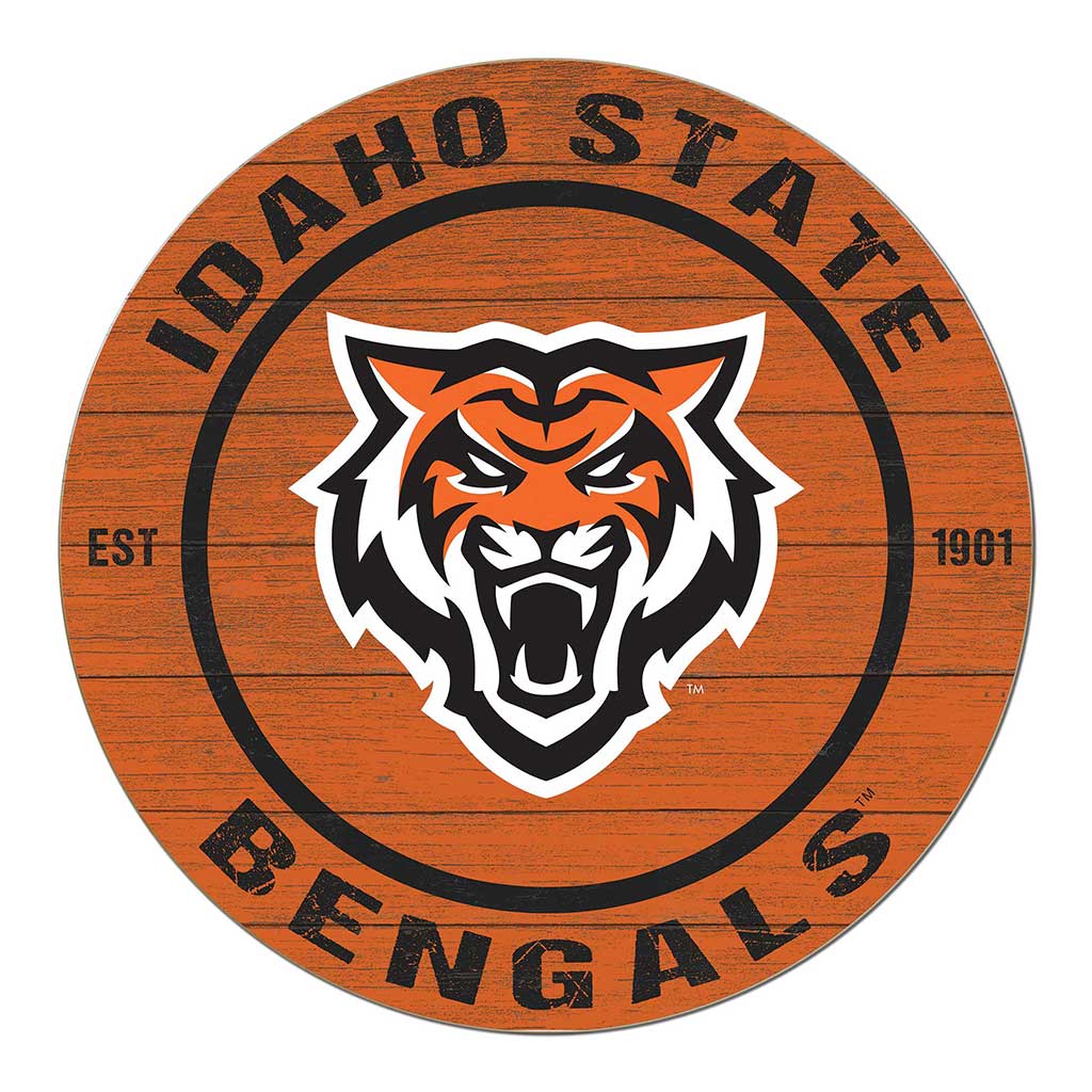 20x20 Weathered Colored Circle Idaho State Bengals