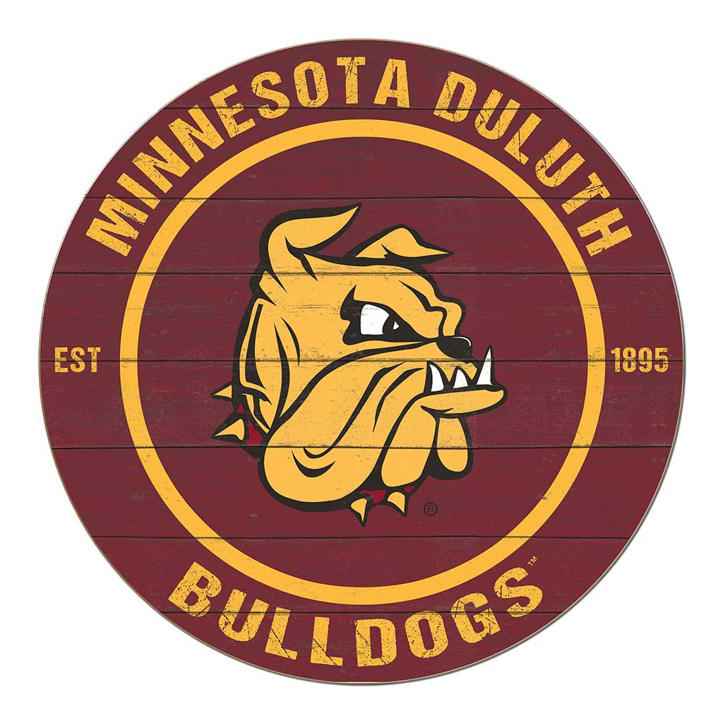 20x20 Weathered Colored Circle Minnesota (Duluth) Bulldogs