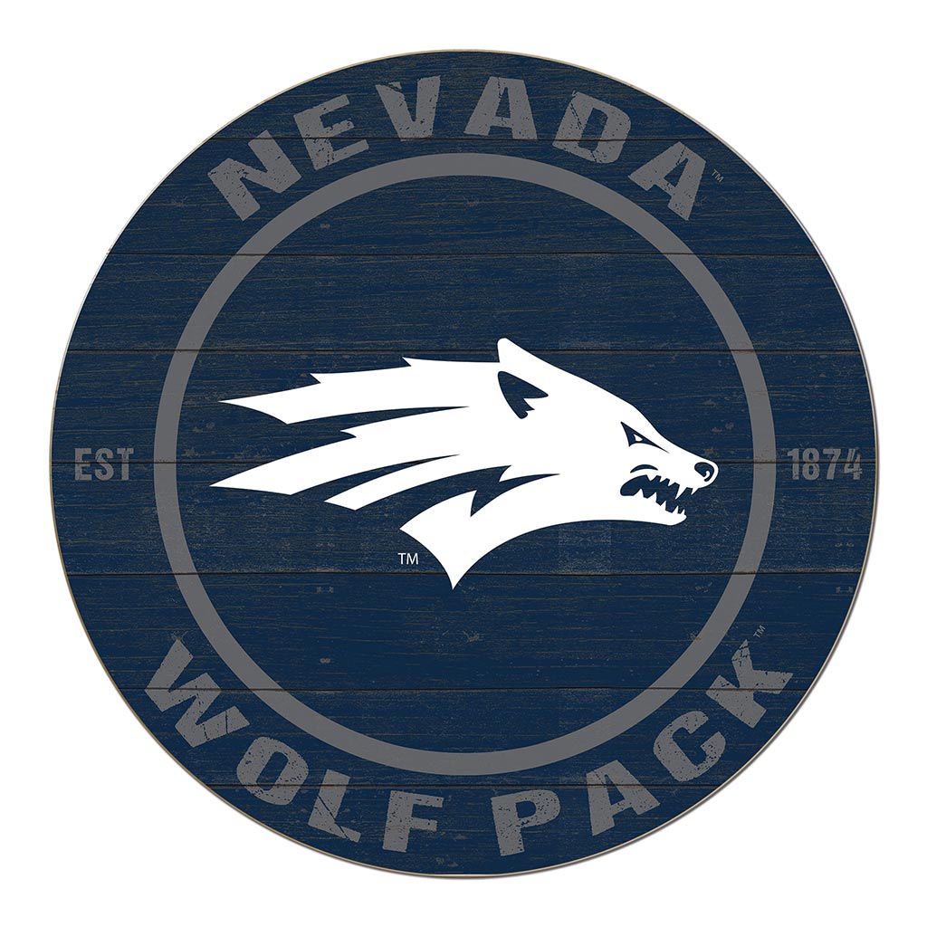 20x20 Weathered Colored Circle Nevada Wolf Pack