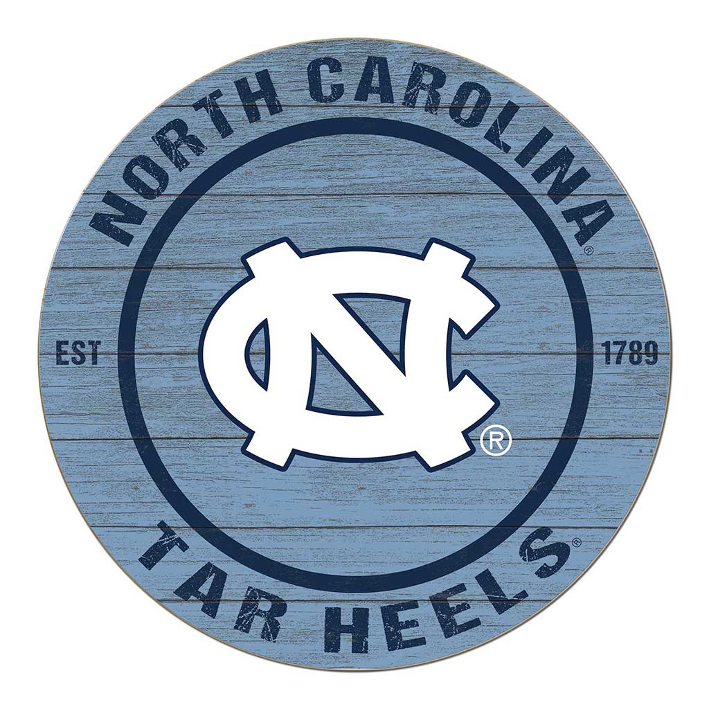 20x20 Weathered Colored Circle North Carolina (Chapel Hill) Tar Heels