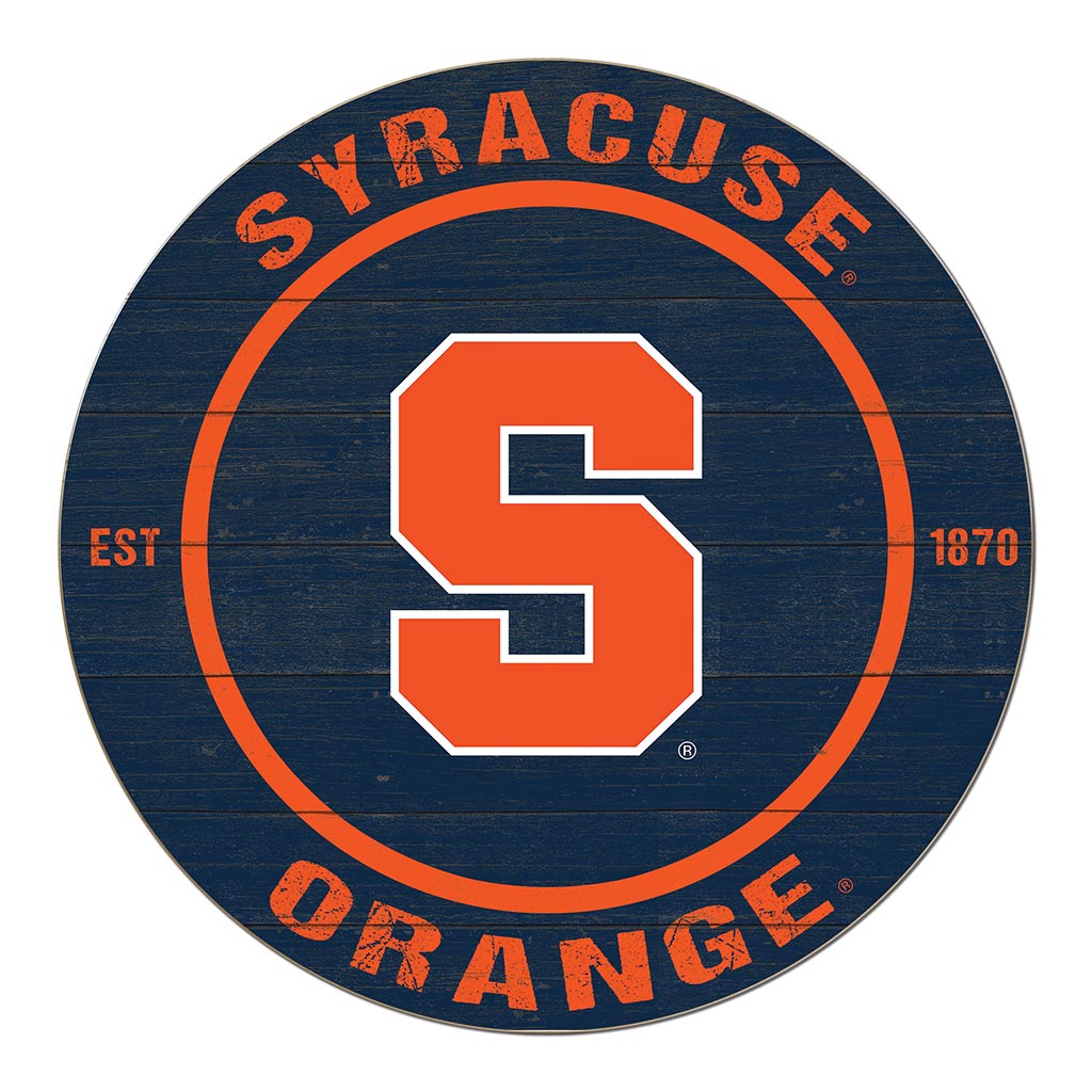 20x20 Weathered Colored Circle Syracuse Orange