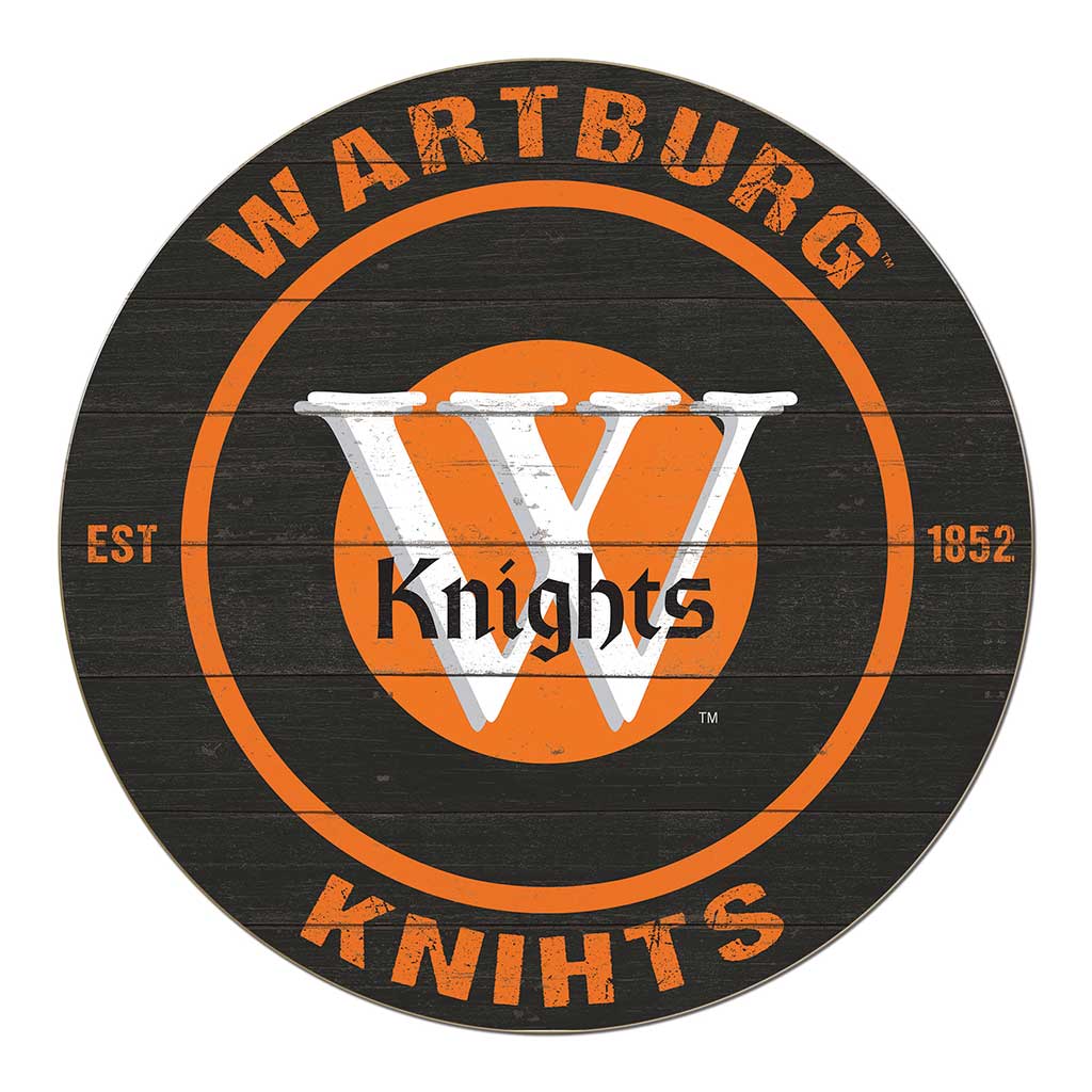 20x20 Weathered Colored Circle Wartburg College Knights