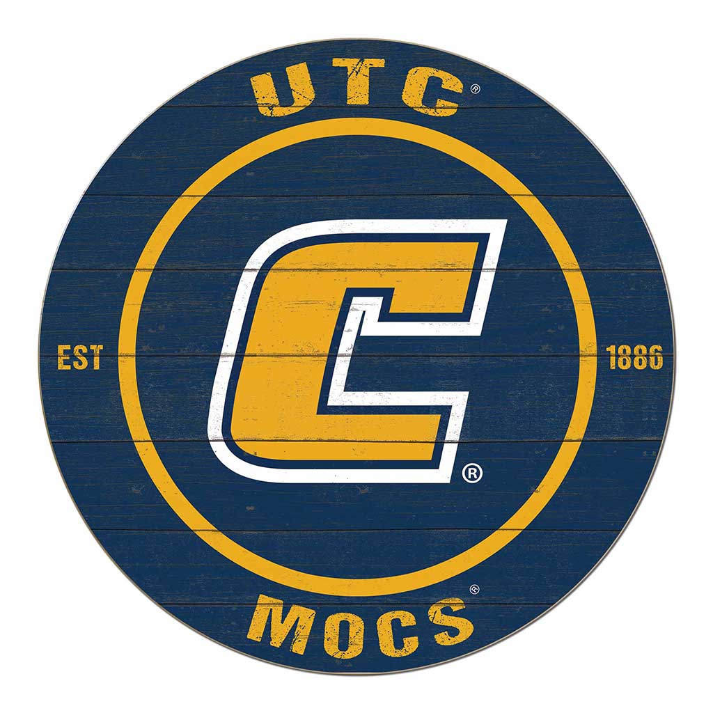 20x20 Weathered Colored Circle Tennessee Chattanooga Mocs