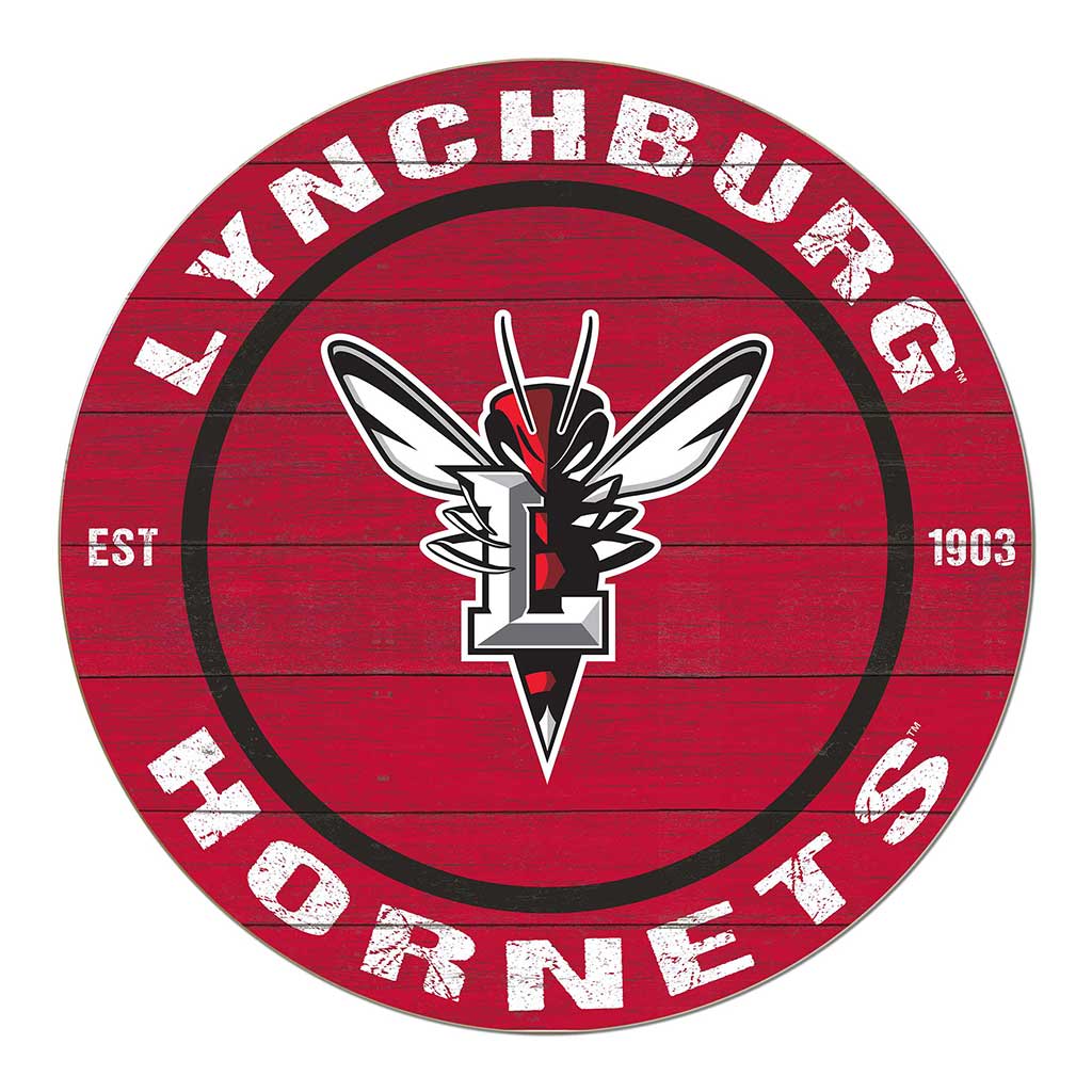 20x20 Weathered Colored Circle Lynchburg College Hornets
