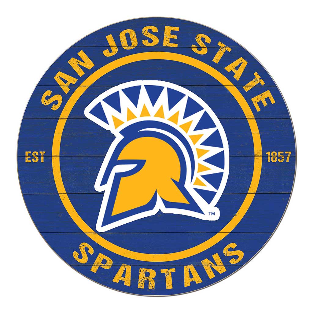 20x20 Weathered Colored Circle San Jose State Spartans