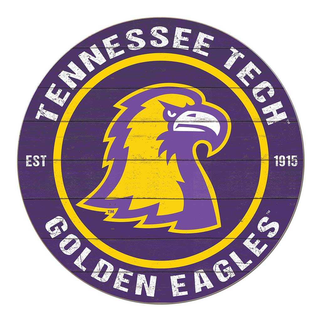 20x20 Weathered Colored Circle Tennessee Tech Golden Eagles