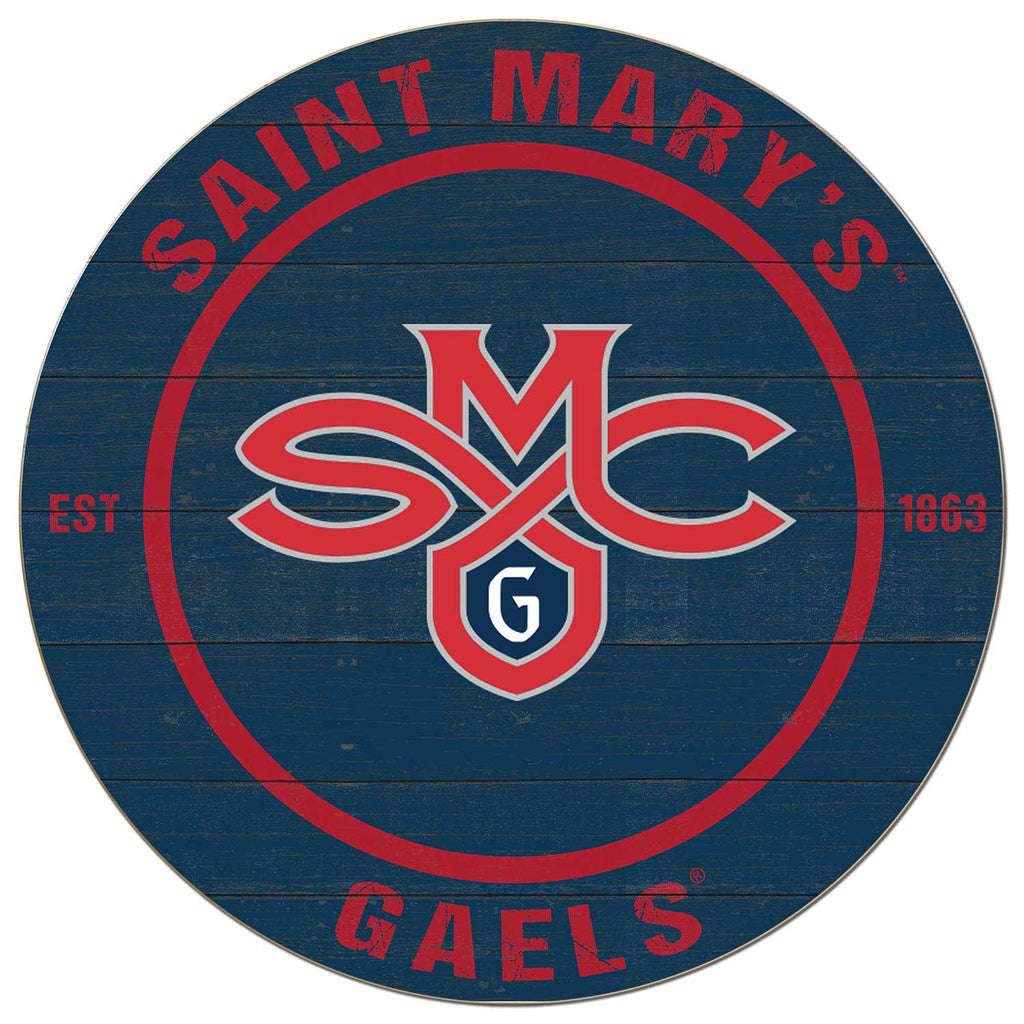 20x20 Weathered Colored Circle Saint Mary's College of California Gaels
