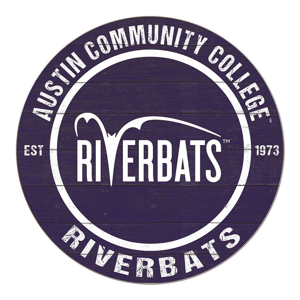 20x20 Weathered Colored Circle Austin Community College Riverbats