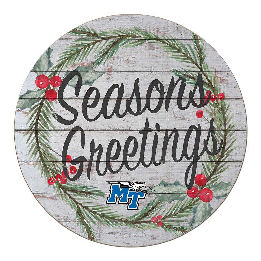 20x20 Weathered Seasons Greetings Middle Tennessee State Blue Raiders
